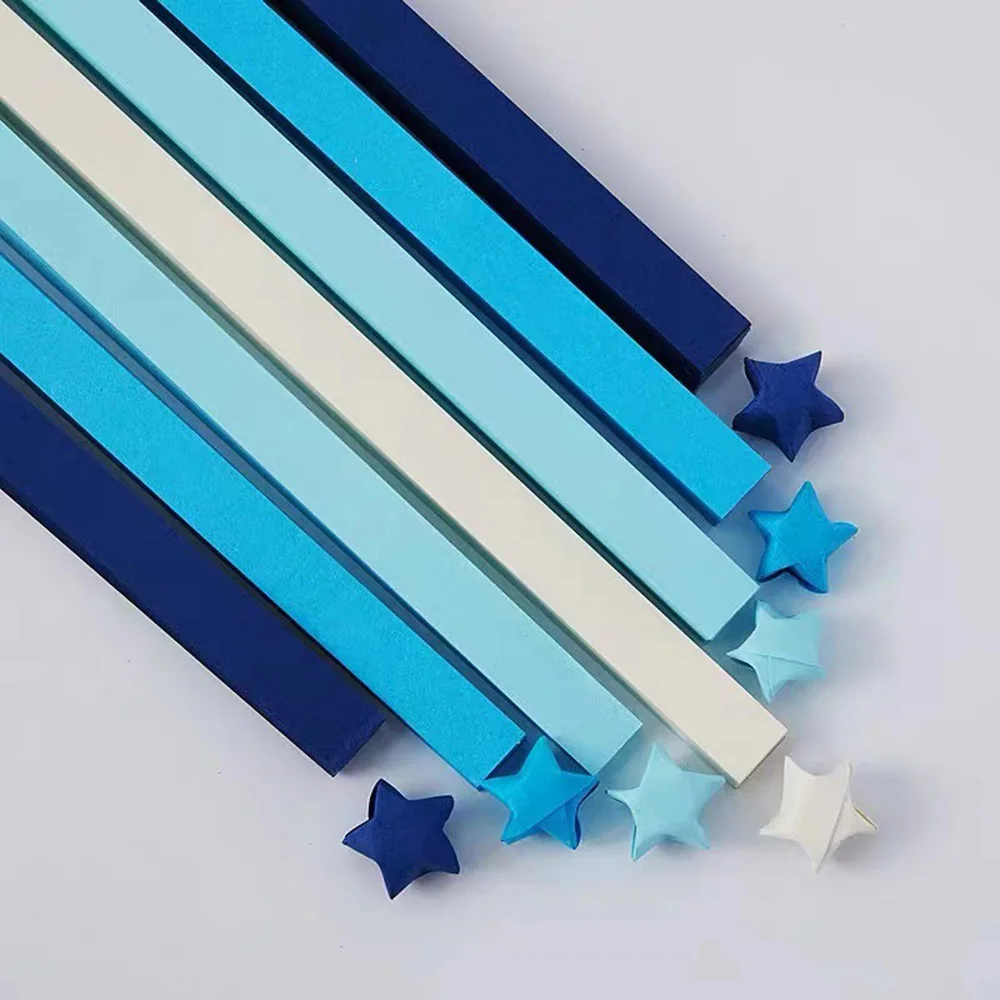 540pcs Colorful Papers Lucky Star DIY Handmade Origami Paper Strips Decor Folding Paper for Arts Crafting Supplies