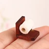 1:12 Dollhouse Miniature Tissue Paper Roll Paper with Stand Model Furniture Accessories For Doll House Bathroom Decor Kids Toys 6