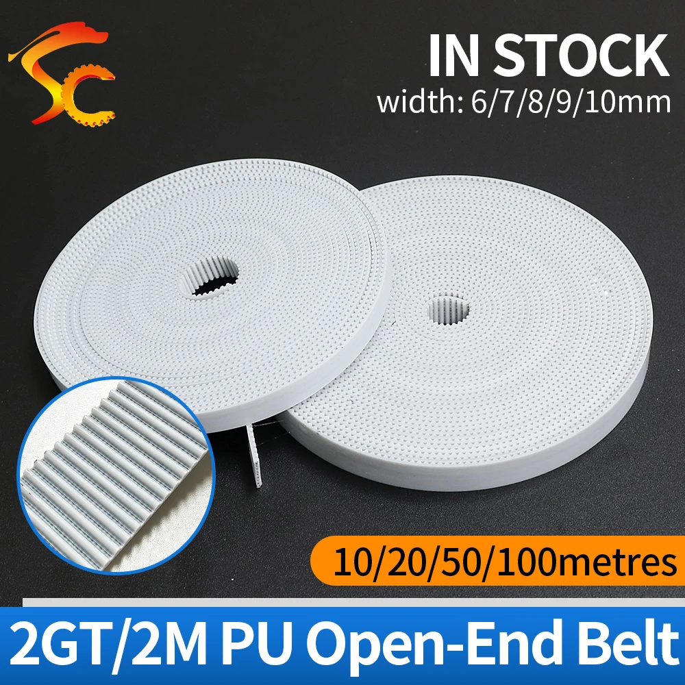Metros Lote Plutônio Gt2 mm mm mm 10 mm Largura Branco Preto Aberto Cinto Poliuretano Aço Núcleo 2gt mm para Impressora 3d 10