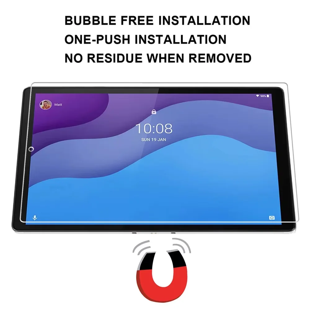 Premium Tempered Glass Screen Protector for 10.1 Tablets - Anti-Scratch HD Protective Film