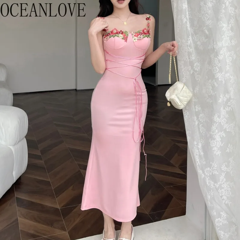 希少 絶版品 リヤドロ Verano In Fantil Summer OCEANLOVE Y2k Floral Women Dresses Spring Summer Beading