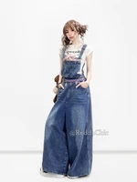 REDDACHiC Women Long Jeans Jumpsuit Loose Fit Adjustable Straps Bib Pockets Straight Leg Baggy Denim Overalls Korea Streetwear - Image 6