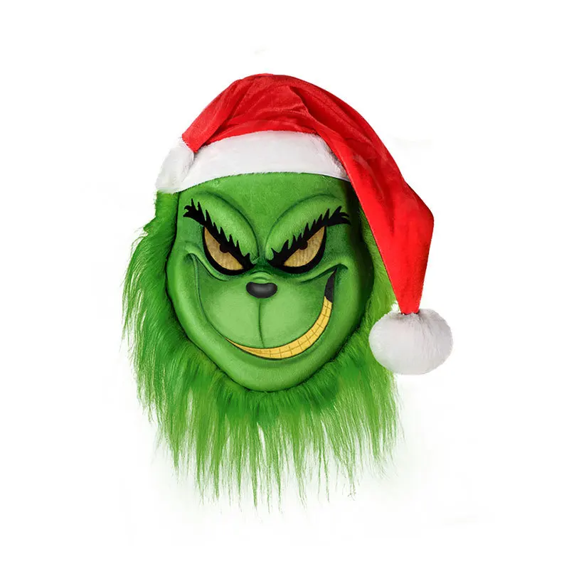 Christmas Mask Set Halloween COSPLAY Party Props Thief Red Hat Green Mask Green Gloves