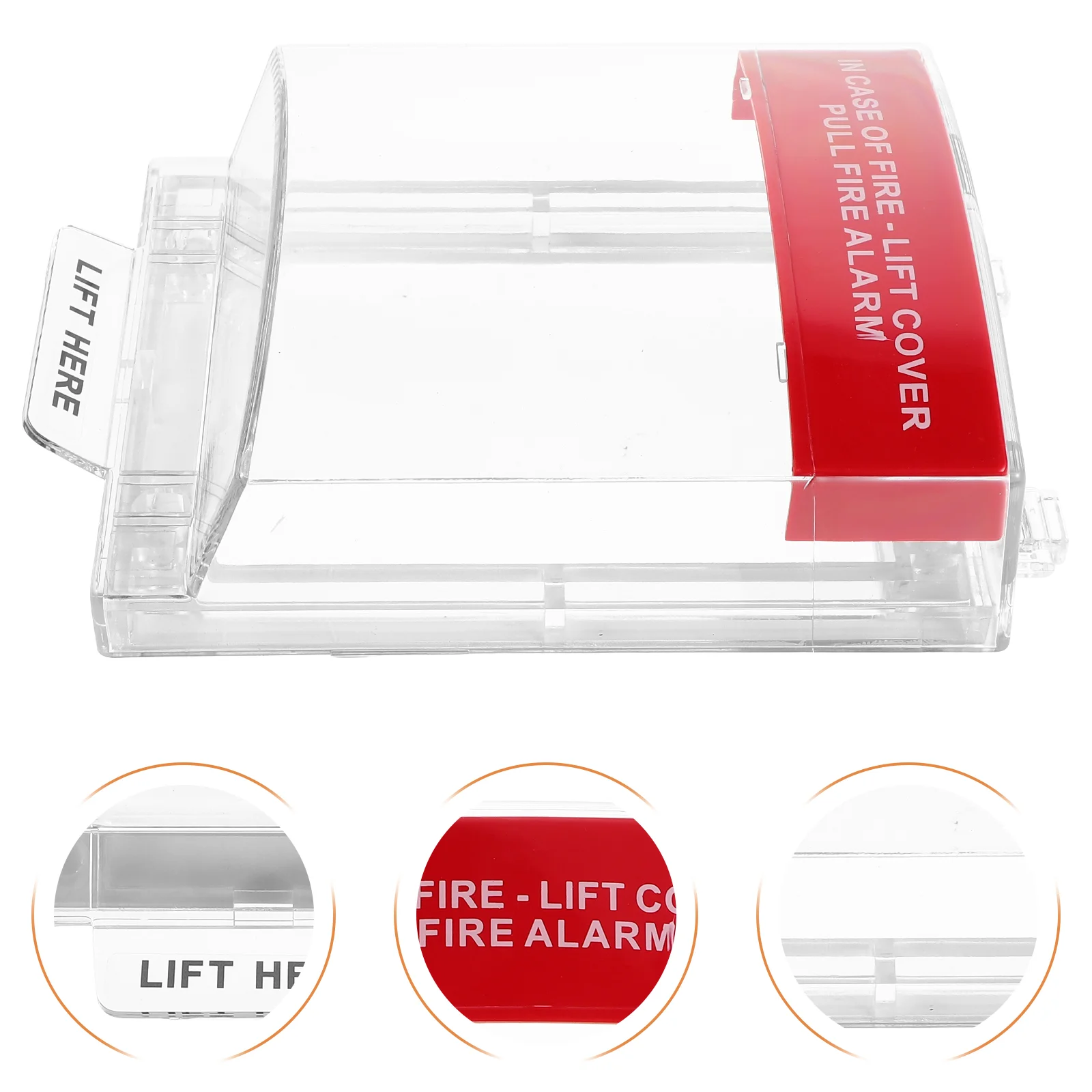 Alarm Switch Protective Cover Fire Pull Station Pit Screen Extinguisher Light Guard Lid Plastic Smoke