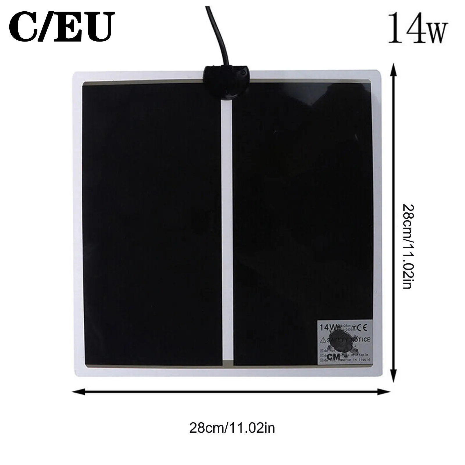 Title 16, 5W 7W Reptile Pet Heating Pad With Thermostat C...