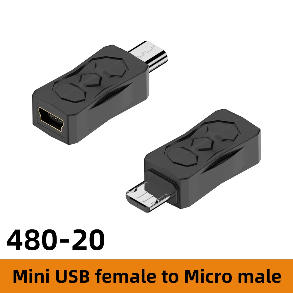 Universal USB to Micro/Mini USB Adapter Converter with High-Speed 480Mbps Transmission and 5V-2A Output