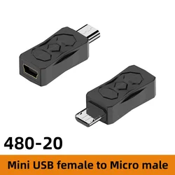 Adattatore Converter Universale da USB a Micro/Mini USB con Trasmissione ad Alta Velocità 480Mbps e Uscita 5V-2A