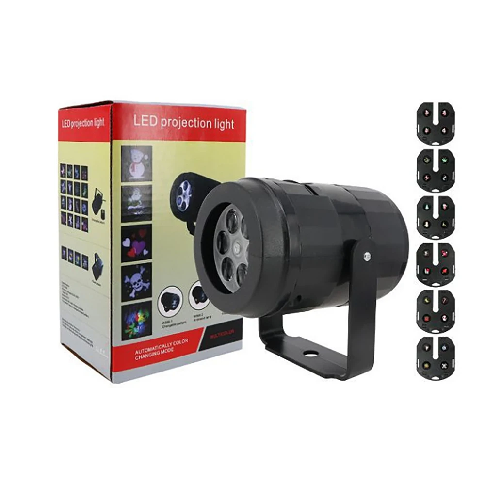 Christmas Projection Light 6 Card Replacement Christmas Light Family Party Audience Atmosphere Light Halloween LED Lights