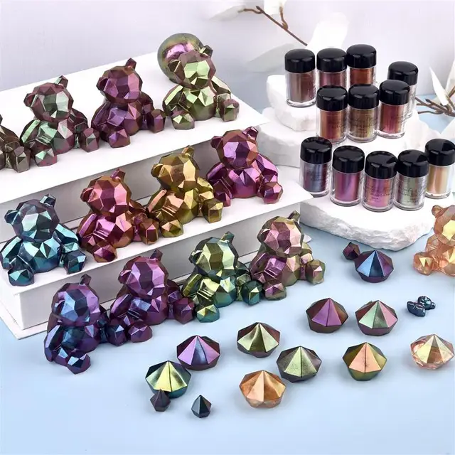 5g Mirror Chameleons Pigment Pearlescent Epoxy Resin Glitter Magic Discolored Powder Resin Colorant Jewelry Making Dye Tools