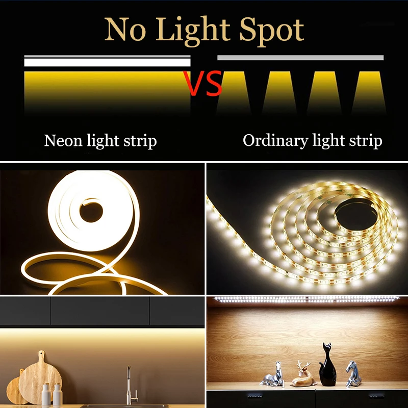 4Mm Dc12V Led Silicone Neon Strip Light Home Linear Decor Lighting Ip67 Outdoor Waterproof Silicone Neon Rope Light led strip lights led strip light led light strip silicone neon strip