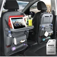Car Tray Leather Storage Seat,Hanging Bag,Leather Backrest,Seat Back Storage Bag,Car Organizer 1