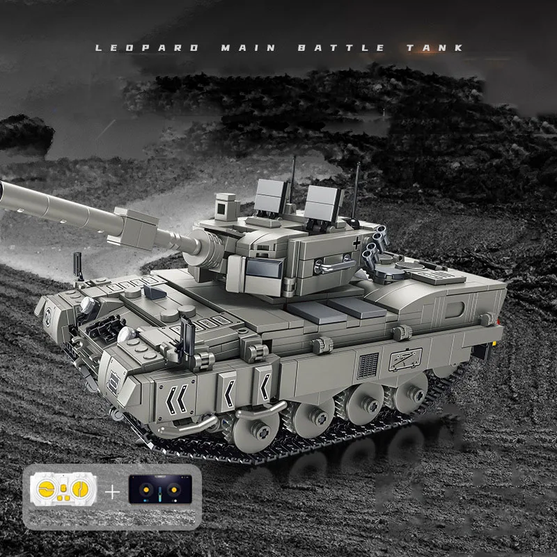 독일 Panzerkampfwagen V Panther 탱크 군사 차량 모델 빌딩 블록, WW2 육군 피규어 브릭, 2.4gHZ 리모컨 장난감