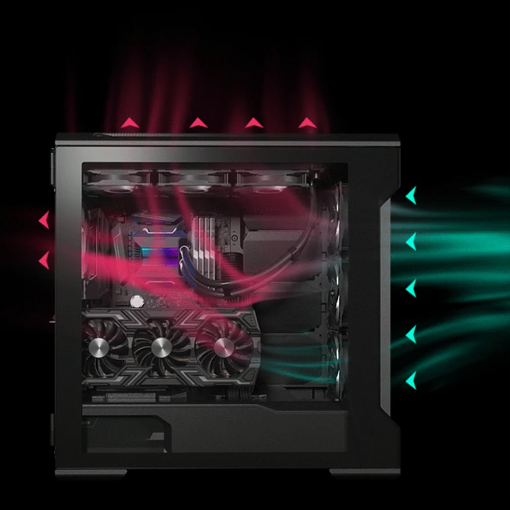 M25-F140/F120 Case Fan 140/120mm 4-pin PWM High airflow Silent CPU Fan 400-2000RPM Cascadable FDB Bearing PC Chassis