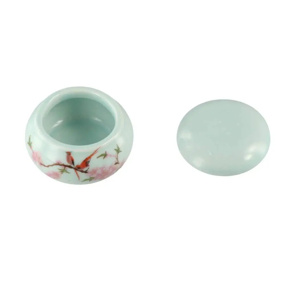 Light Weight Small Glaze Ceramic Jars Mini Portable Nail Cup with Lid Moisture-proof Waterproof Medicine Cans Women
