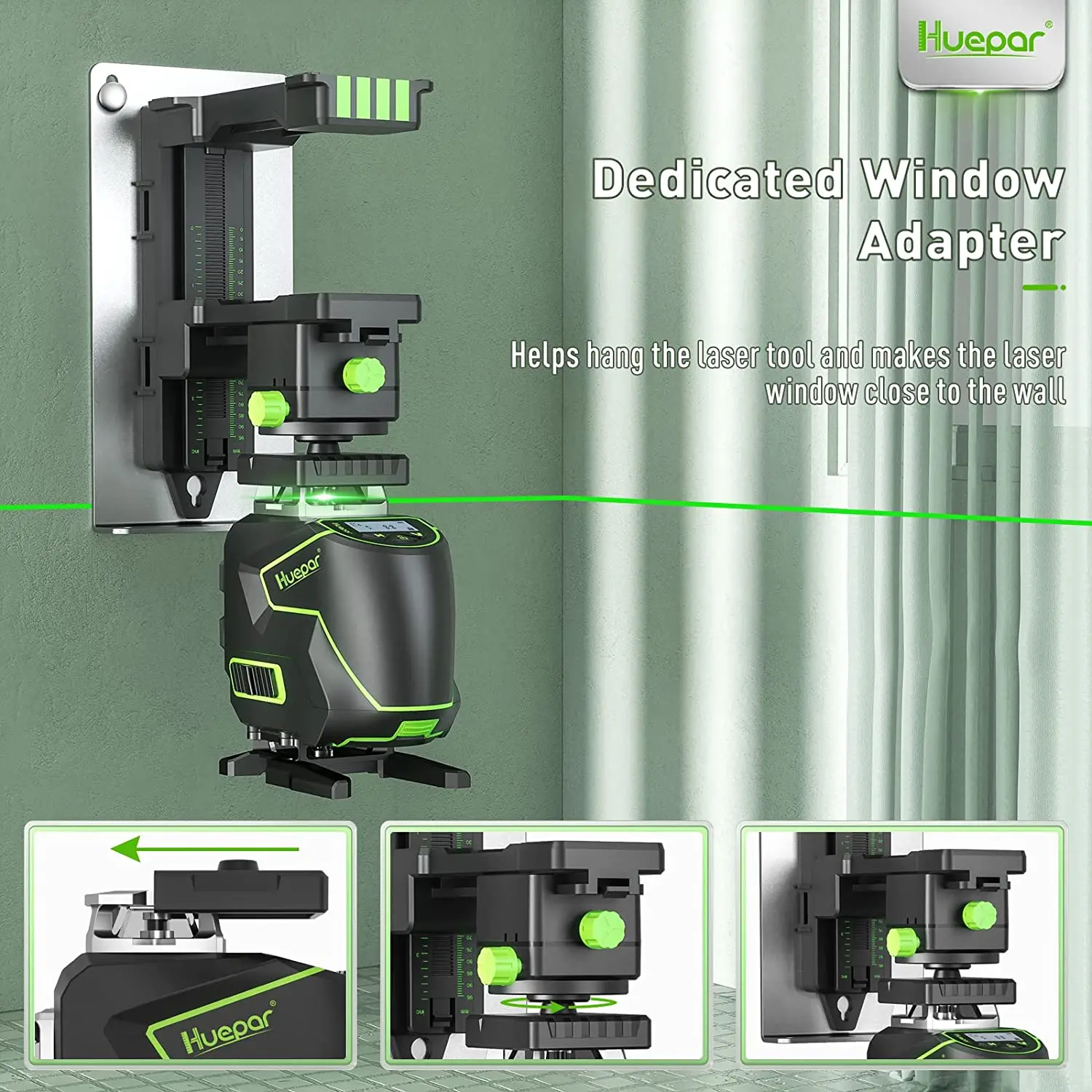 Fine-tuning Pivoting Bracket Magnetic Base For Laser Level, Tripod, Wall Hang Mo