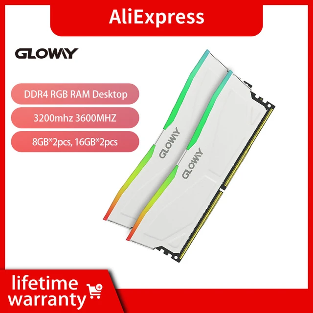 Gloway Ddr4 Rvb Ram Mémoire Ram Ddr4 3200mhz 3600mhz L'abîme Série Blanc 16  Go De Mémoire De Bureau - Béliers - AliExpress