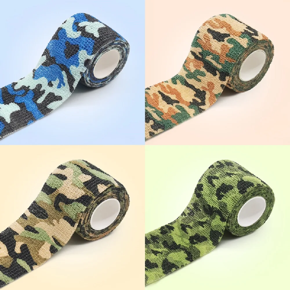 5cmx4.5m Hunting Non-woven Camouflage Tapes Outdoor Shooting Blind Wrap Camo Stealth Tape Waterproof Durable Hunting Accessories