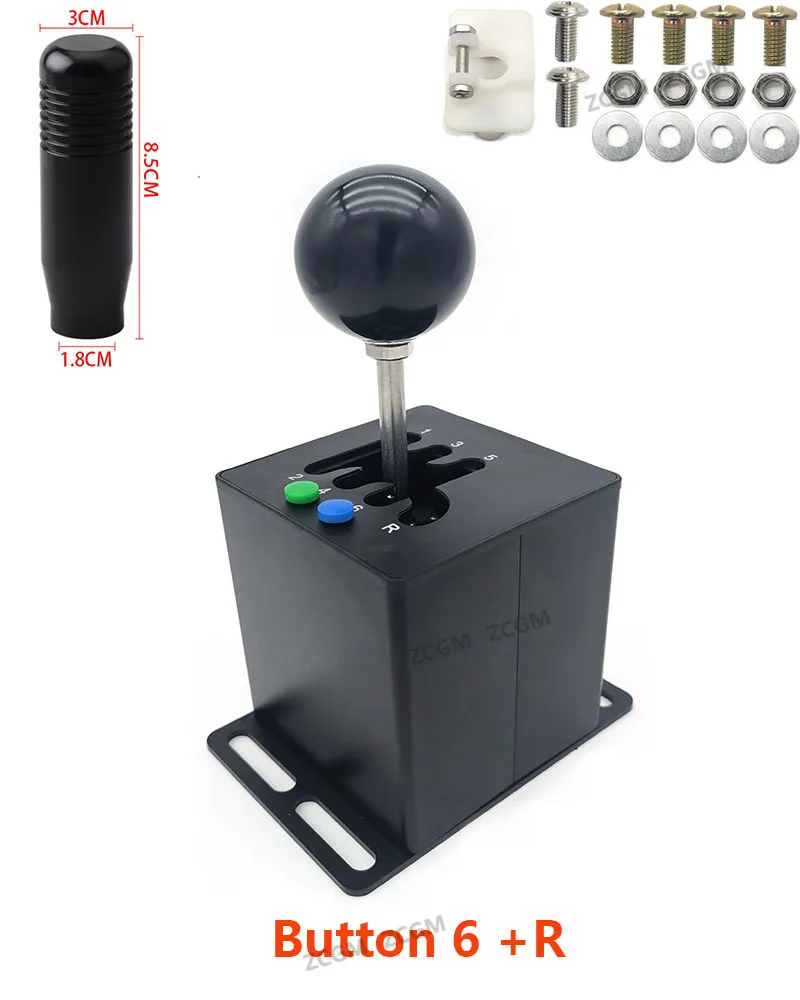 CNRAQR USB H-Pattern Shifter For PC Sim Racing – Compatible With Logitech G27/G29/G25/G920 & Thrustmaster