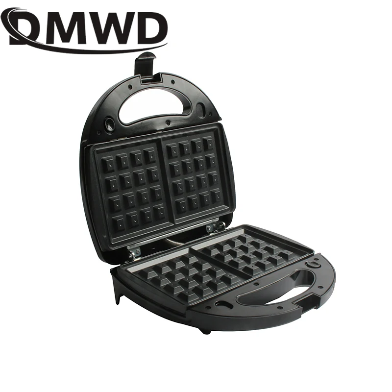 DMWD 3 in 1 Electric MINI Egg Waffle Sandwich Maker Grilling Plates Breakfast Baking Machine Panini Toaster Bread Frying Pan EU 5