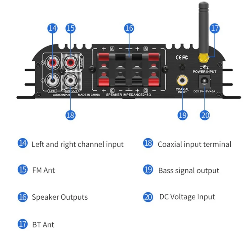 DollaTek LEPY LP-269S - Amplificador Bluetooth (2 Canales, HiFi Estéreo