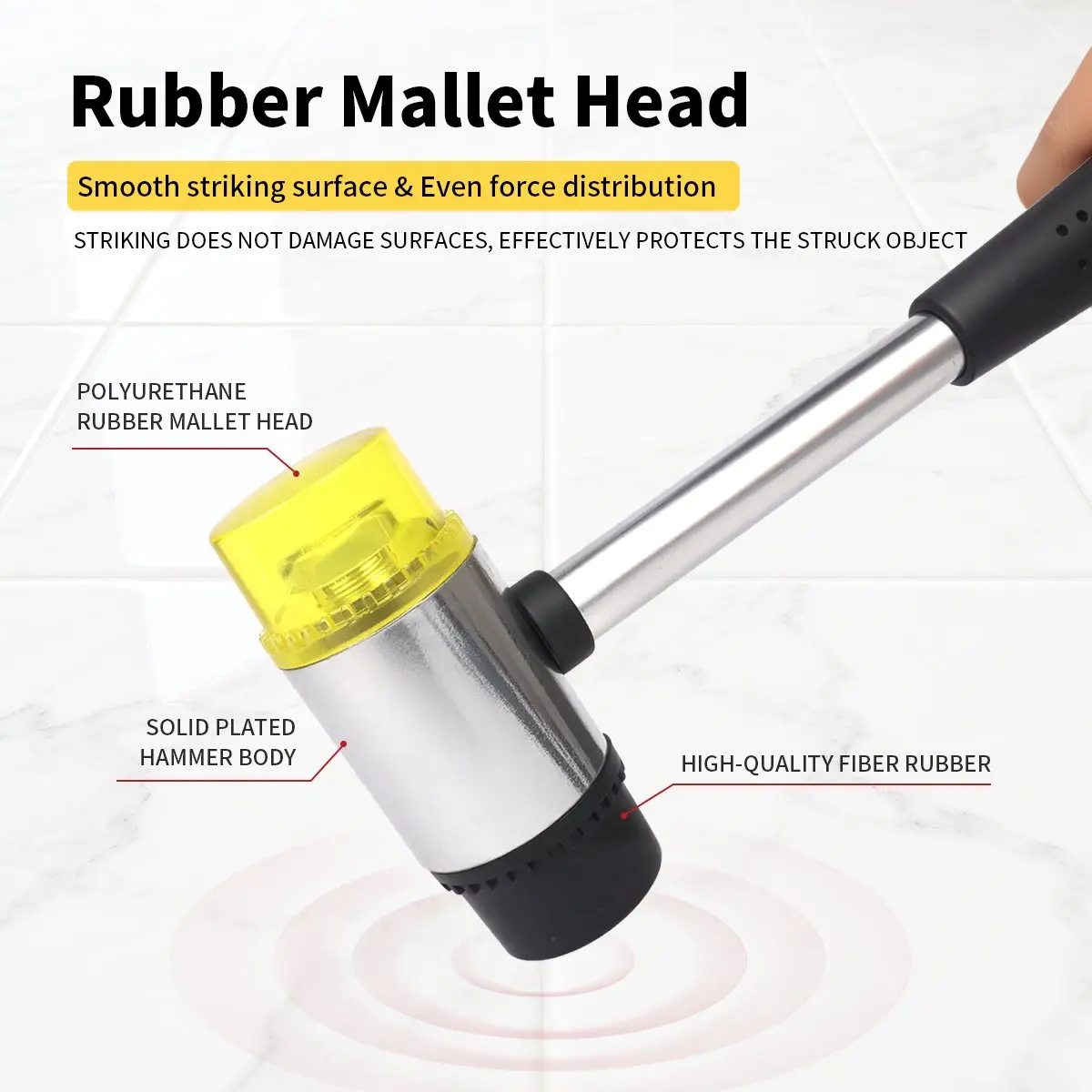 Double Face Tap Rubber Hammer 25mm 30mm 35mm 40mm 45mm Multifunctional Glazing Window Beads Hammers Nylon Head Rubber Mallet rubber hammer,installation hammer,manual tools