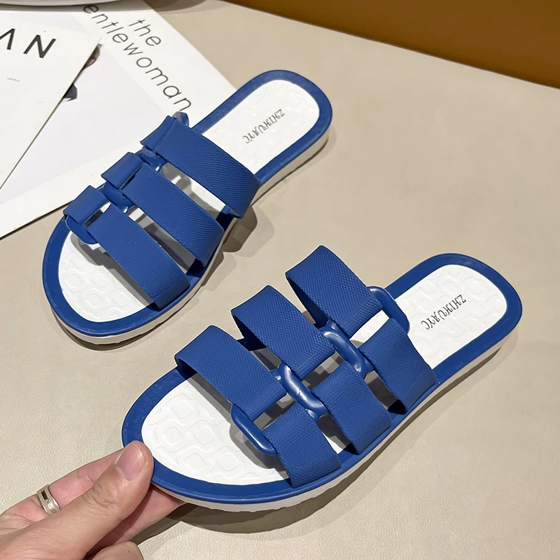

Summer Beach Casual Fashion Beach Sandals Female Outdoor Comfortable Flat Bottom Non-slip Outdoor Open Toe Beach Female Sandals