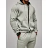 2pcs Men's Hooded Sweatshirt&Pants Set, Casual Sports Fitness Co-ord,Tracksuit for Gym, Running, Workout, Activewear Set for Men 5