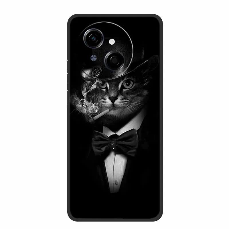 Tecno Spark Go1S Black Silicone Soft TPU Back Cover Case