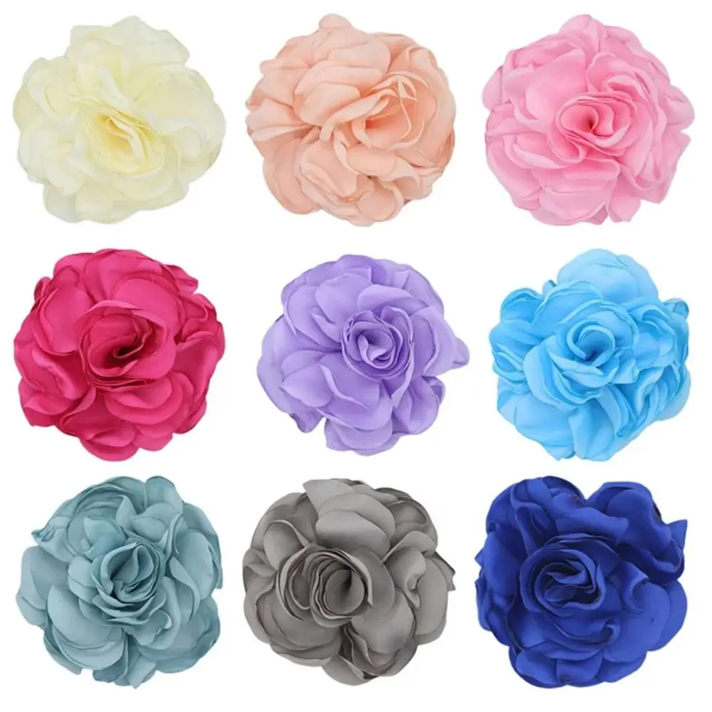 Set De 4 Broches De Tela Con Forma De Rosa Para Pelo Y Ropa - Accesorios Elegantes Para Fiestas, Bodas Y Eventos Especiales