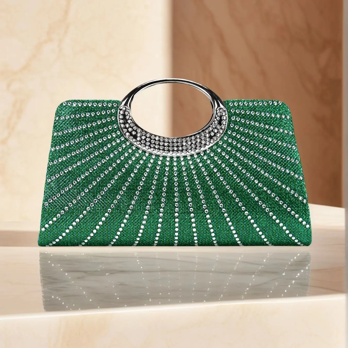 Glitter Evening Clutch Bags Rhinestones Bridal Handbags