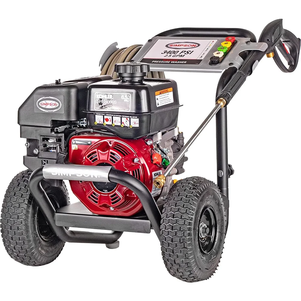 

Simpson Cleaning MS61084-S MegaShot 3400 PSI Gas Pressure Washer, 2.5 GPM, Kohler SH270, Includes Spray Gun and Extension Wand