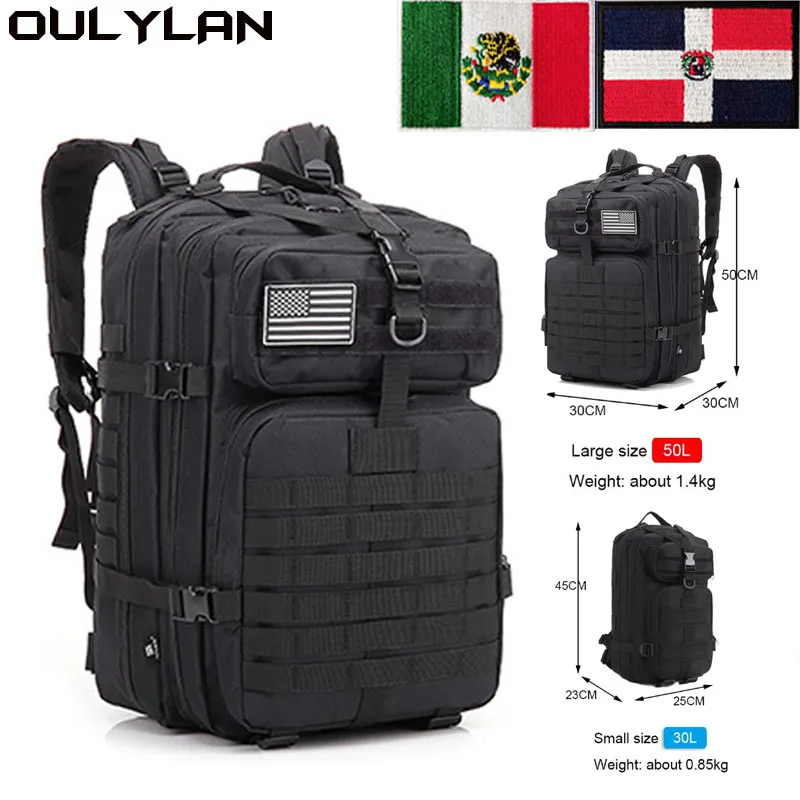 

Military 50L/30L Large Capacity Backpack Man Rucksacks Tactical Hunting Nylon Bags For Sport Trekking Waterproof Pack