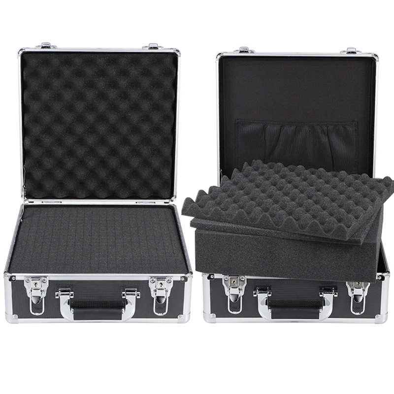Aluminum Tool Case Suitcase Digital Lens Moistureproof Box Impact Resistant Toolbox Equipment SLR Camera Box With Pre-cut Foam 4