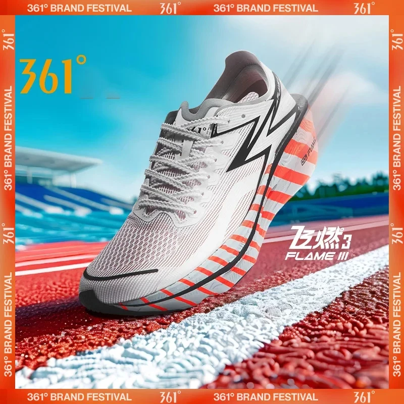 361 Degrees NEW Flame 3.0 Men Running Shoes Marathon Carbon