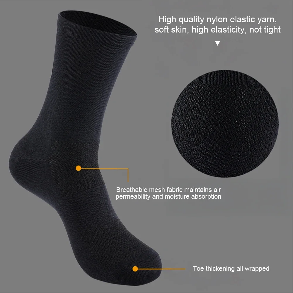 1 Pair Professional Cycling Breathable Socks Bicycle Racing Compression Socks Men Soccer Basketball Sports Reflective Socks