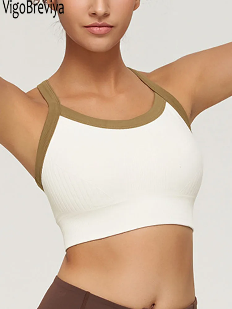 VigoBreviya الصلبة المرقعة سلس اليوغا أفضل النساء 2025 أكمام اللياقة البدنية تي شيرت رياضي الجري تجريب القمم الصدرية الملابس