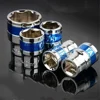 8-36mm CR-V Steel Anti-rust Treatment Ratchet Wrench Socket 1/2 Inch Blue Drive Short Hex Sockets Nut Removal 3