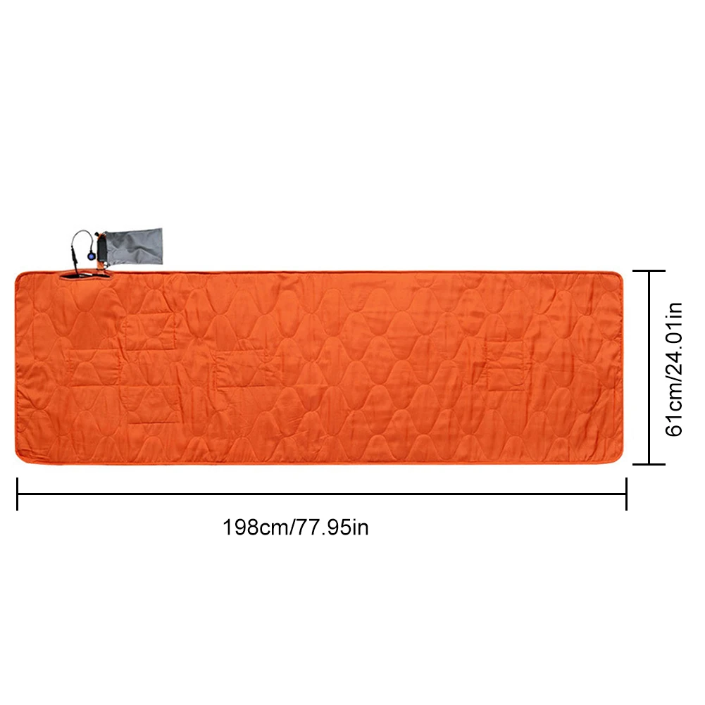 USB Heating Sleeping Mat Camping Heated Sleeping Mattress Heated Sleeping Bag Pad Camping Warming Mattress Camping Accessories