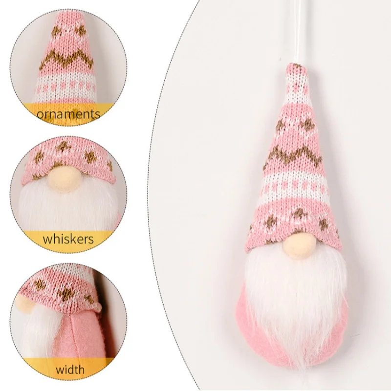 Faceless Doll Knitted Hat Gnome Doll Gifts Xmas Merry Christmas Decorations For Home Dwarf Rudolph New Year Ornaments 3/1PC