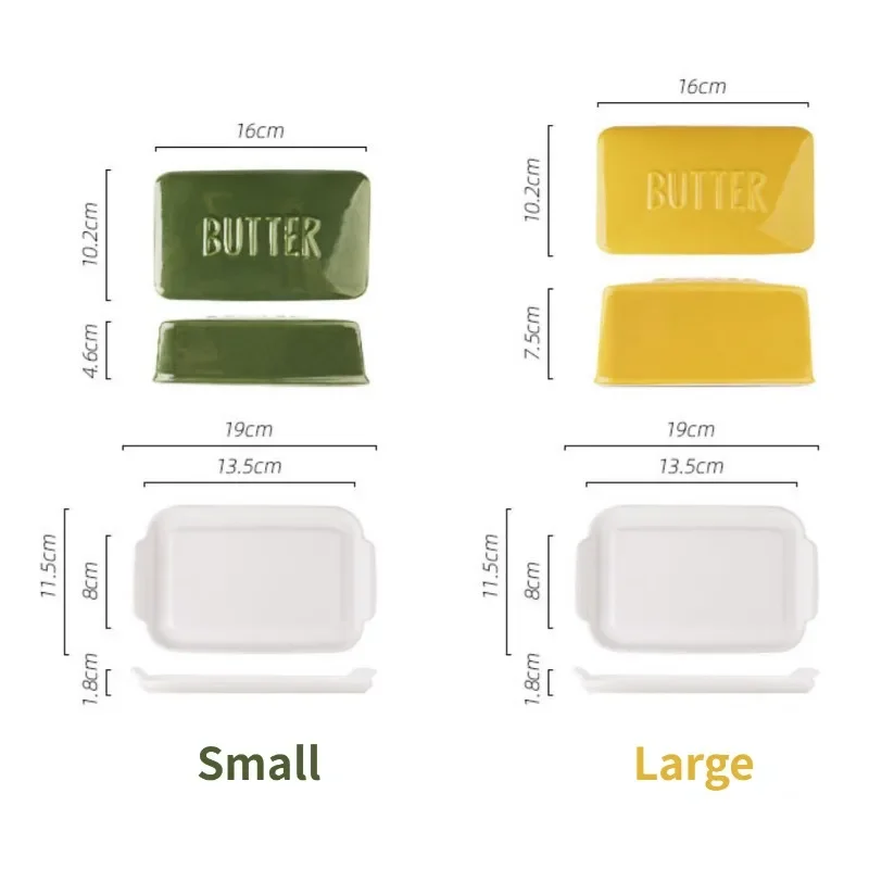 Ceramic butter dish with lid kitchen countertop cheese dish ceramic butter container storage tableware dishwasher available