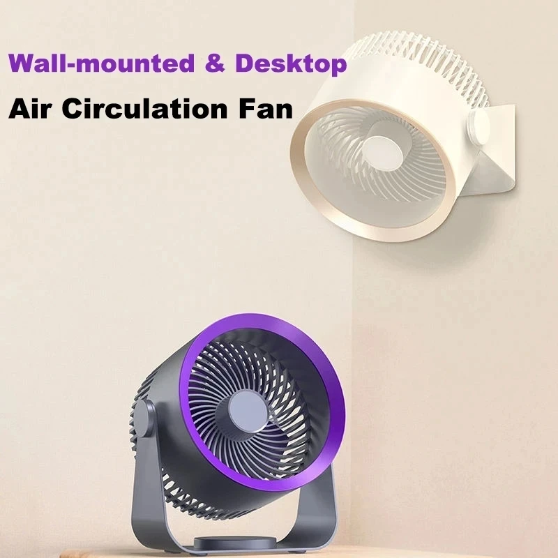

Xiaomi New Table Desktop Fan USB Rechargeable Air Circulation Electric Fan 4000mAh Portable Wall Mounted Fan for Home Kitchen
