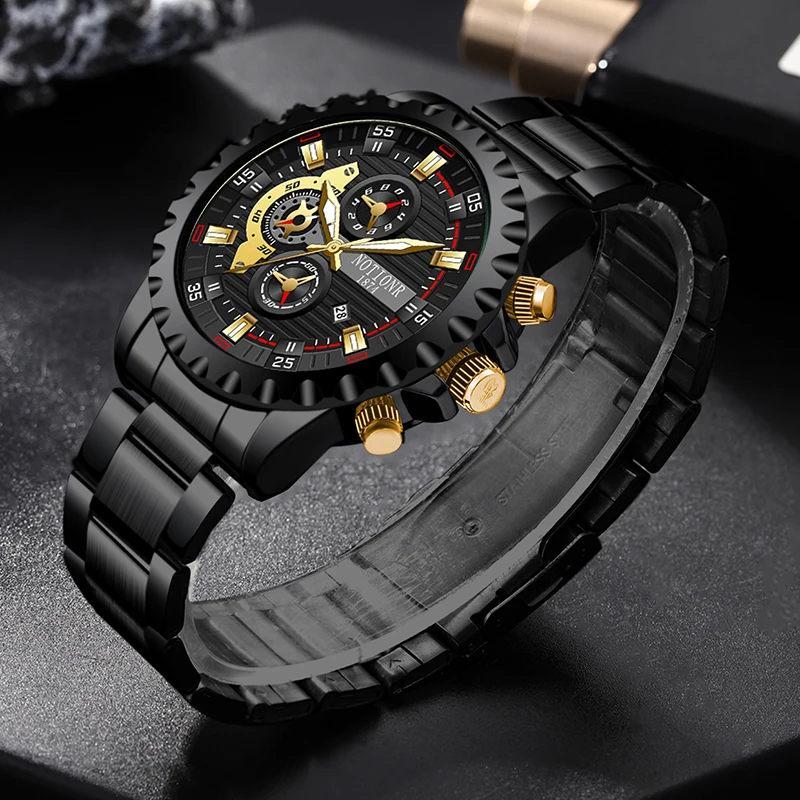 NOTIONR Top Brand Luxury New Men Watch Quartz Man Watches Waterproof Luminous Watch for Men Date Sport Wristwatch