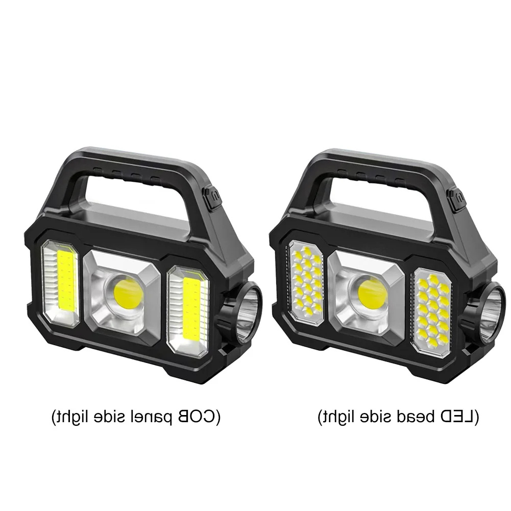 Description Picture 6 of item6 Gears Rechargeable Flashlight Waterproof Torch Light Portable Powerful Lantern Solar USB Charging for Outdoor Accessories