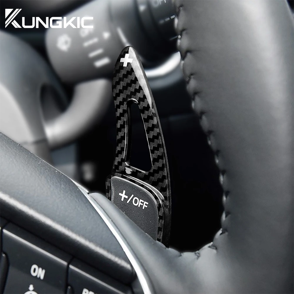 Für Mazda 3 6 CX4 CX5 Atenza Axela 2 teile/los Auto Lenkrad Shift Paddle Shifter ABS Carbon Fiber Trim Zubehör