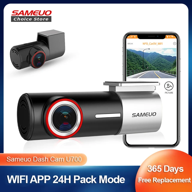 Sameuo Dashcam U700 4K 1CH Wifi Enregistreur vidéo de voiture Zwart