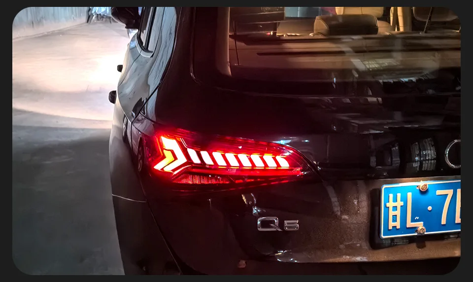 AKD Tail Lamp for Audi Q5 Q5L LED Tail Light 2008-2018 Q5 Q5L Rear Fog Brake Turn Signal Automotive Accessories