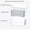 Refrigerator Storage Box Fridge Organizer Fresh Vegetable Fruit Boxes Drain Basket Storage Containers Pantry Kitchen Organizer 6
