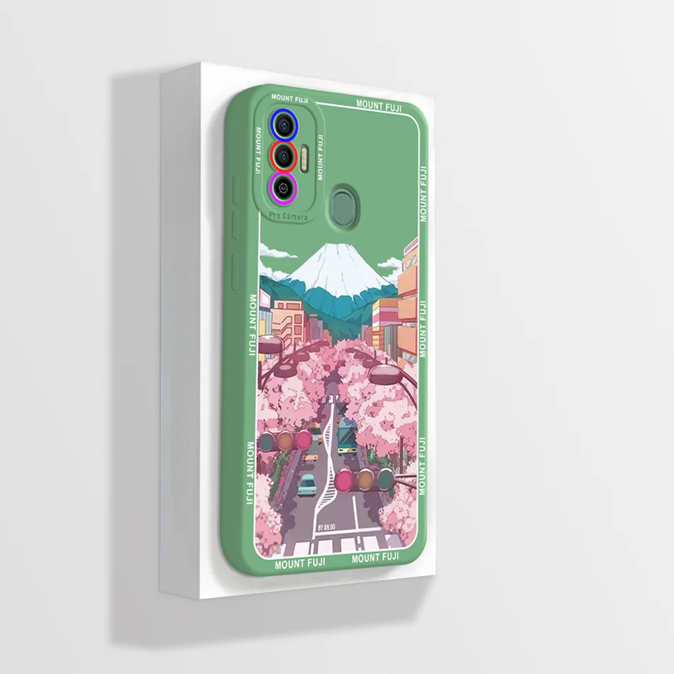 Cute Cartoon Flowers Silicone Phone Case - Soft Back Cover