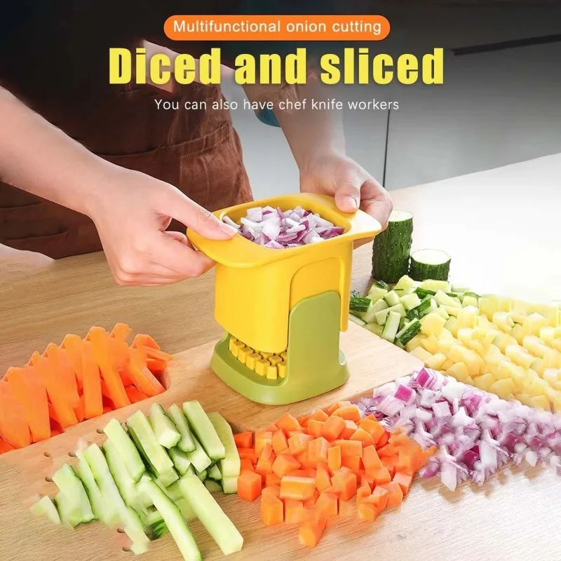 Multifunctional Stainless Steel Blade Chopper for Cucumbers Carrots Onions Vegetable and Fruits Vegetable Chopper Onion Dicing