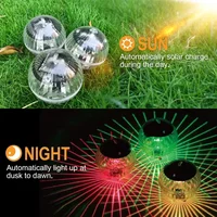 Lampes solaires flottantes LED 2026 pour piscine, boule lumineuse à panneau solaire pour bassin, étanche, spectacle de lumières disco changeantes de couleur 5